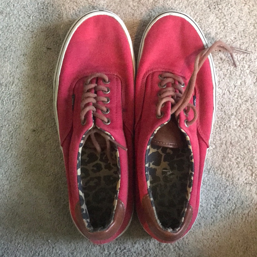 Red vans with leopard inside size 10 men’s